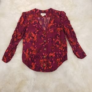 Anthropologie Maeve Jordain Floral Blouse